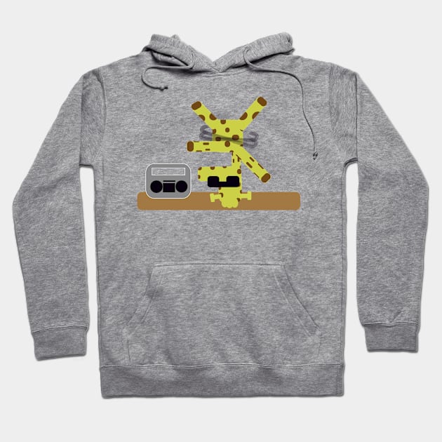 Giraffe Breakdancer Hoodie by KDEE Services